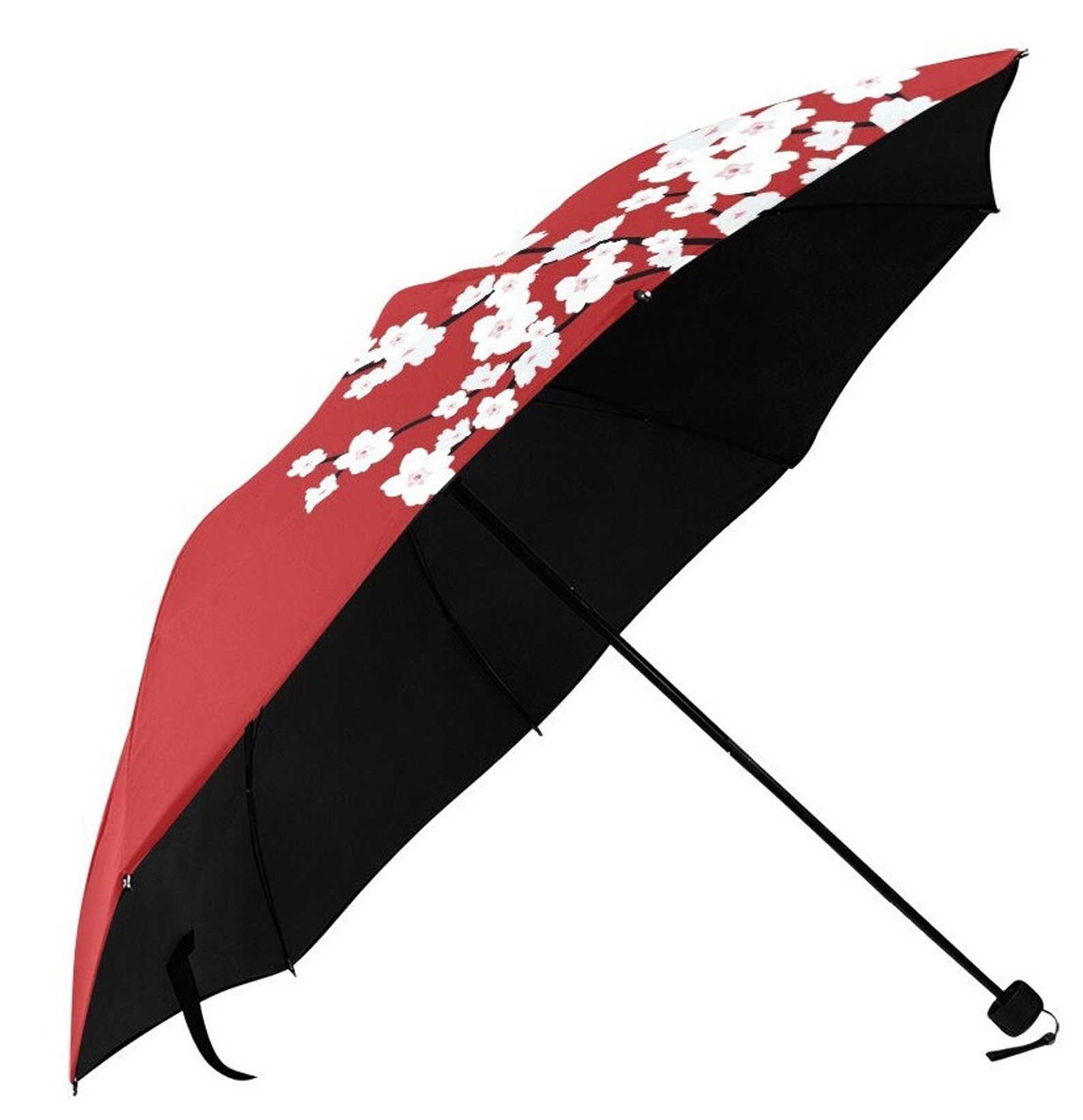 Umbrella Rain Umbrella Sakura Red Umbrella Japanese Etsy
