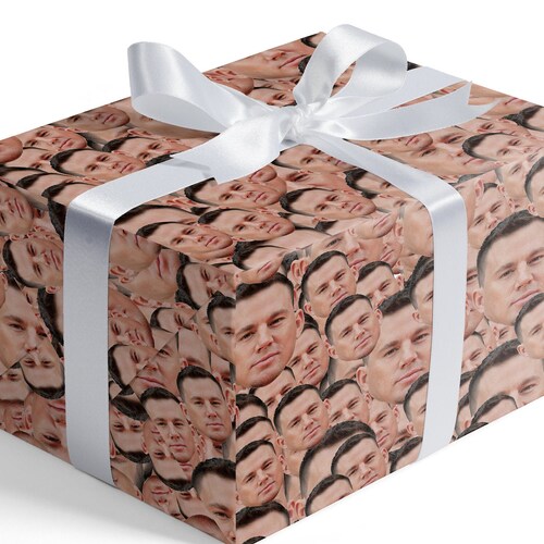 ANY Celebrity Face All Over Print Gift Wrap Funny Custom Etsy UK