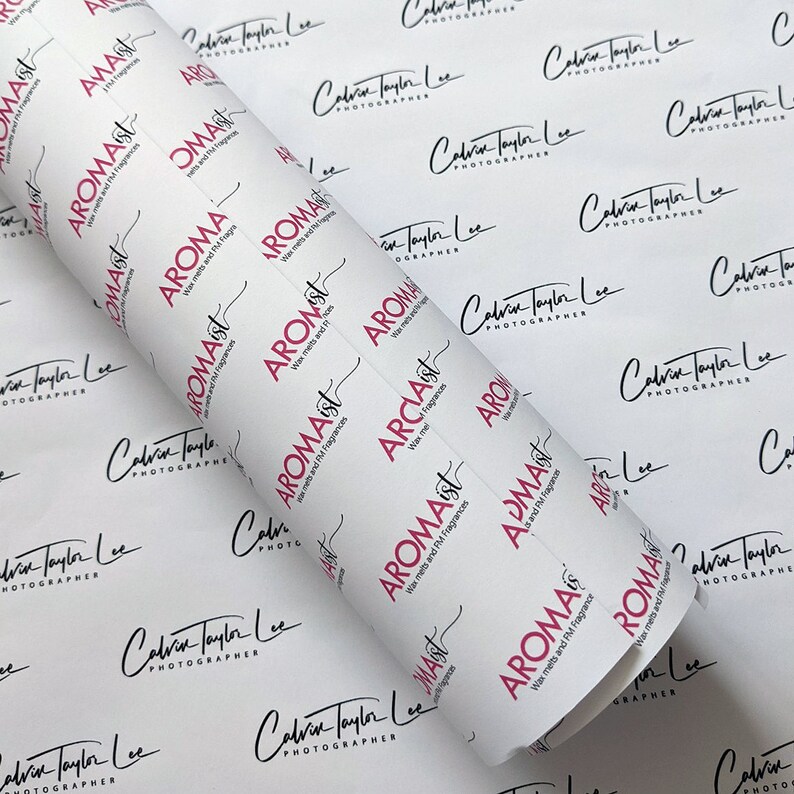 Personalised Business Logo Gift Wrap Custom Printed Etsy UK