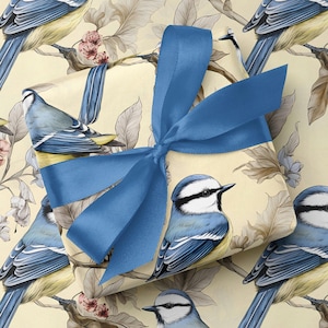 Carta da regalo di lusso con uccelli cinciarella - Elegante carta da regalo per birdwatching per ogni occasione - Idee regalo di lusso per gli amanti degli uccelli