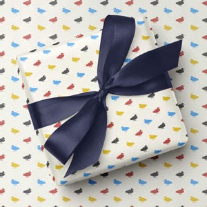 Inpakpapier schattige kleine gekleurde eendjes - minimalistisch dierenprintpatroon - luxe cadeauverpakking voor elke gelegenheid