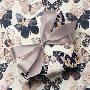 Butterfly Species Wrapping Paper - Pastel Chic Gift Wrap image 1