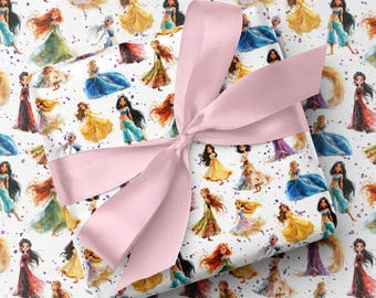 Princess Wonderland Wrapping Paper – Children's Party Theme Gift Wrap