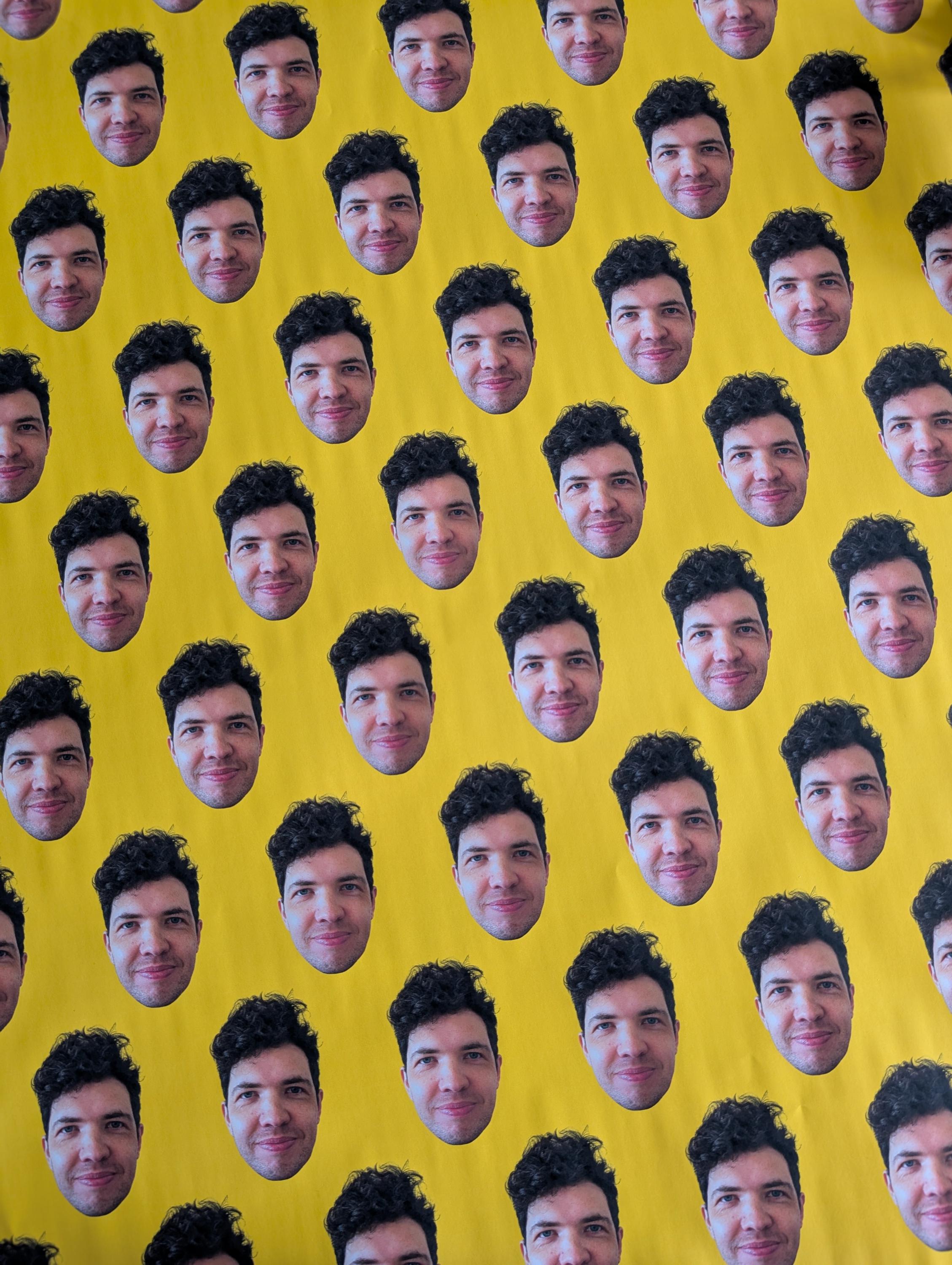 Personalised With ANY Face Wrapping Paper | Funny Custom Heads Photo Gift Wrap Roll/Sheet | Unique Birthday & Novelty Gag Joke Present Idea