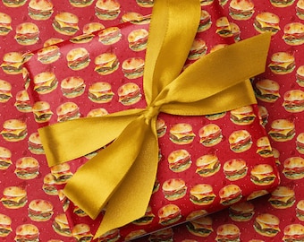 Geschenkpapier Juicy Cheeseburger | Burger Liebhaber Geschenkverpackung