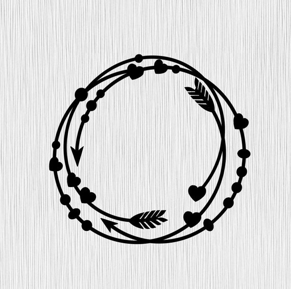 Download Circle Arrow Svg Tribal Circle Arrow Svg Plain Boho Arrow | Etsy