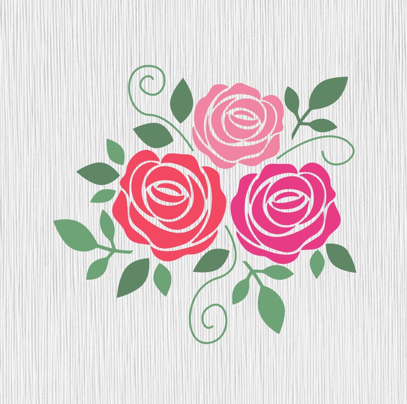 Download Art Collectibles Clip Art Rose Stencil Floral Svg Cut File Rose Silhouette Monogram Valentine Svg Valentine Rose Iron On Flower Svg Rose Svg Roses Svg