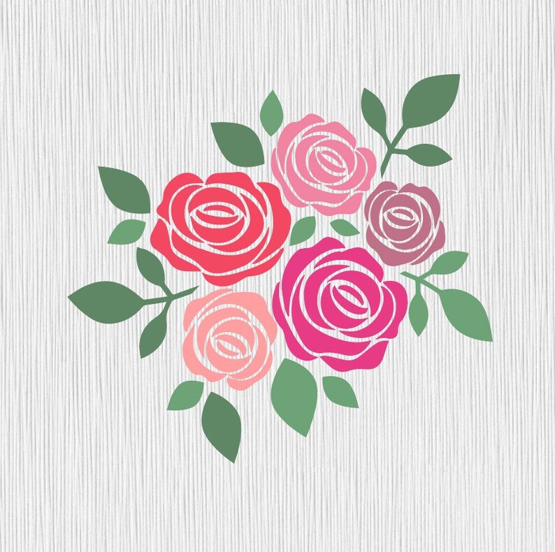 Download Clip Art Art Collectibles Colorful Flowers Cut File Floral Cut File Silhouette Of Flowers Flowers Clipart Flower Motifs Svg Flowers Vector Flowers Svg File