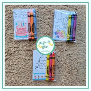 Birthday Coloring Packs | Birthday Party Coloring Pages | General Birthday Theme Party Favor |  Crayola Crayons