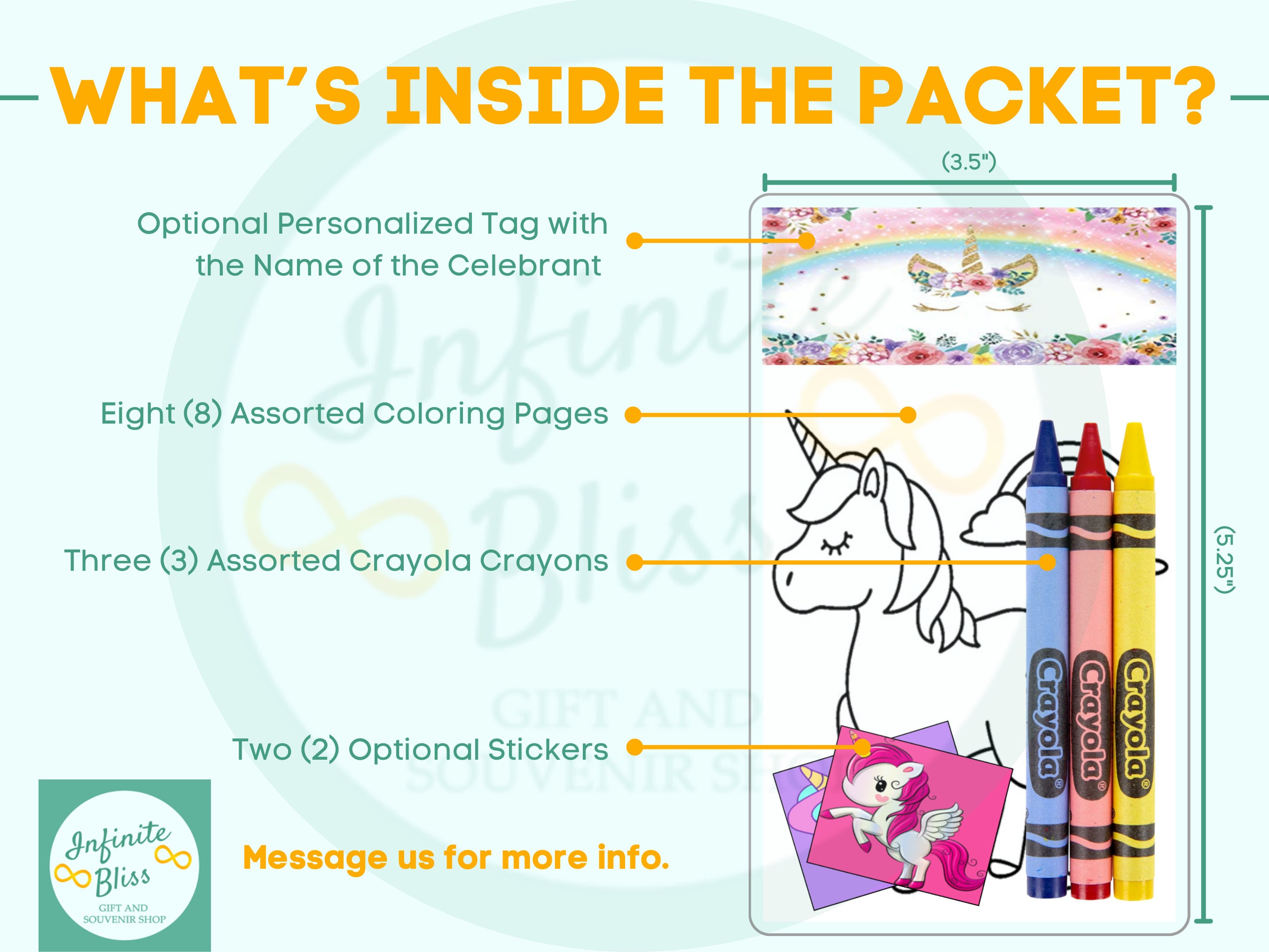 Unicorn Coloring Packs | Coloring Pages | Party Favors | Pink Unicorn ...