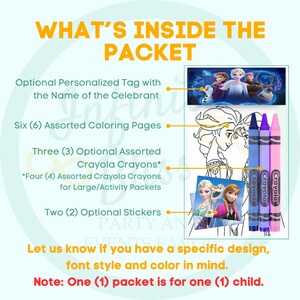 Frozen Coloring Packs | Coloring Pages | Frozen Party Favor for Kids | Elsa | Anna | Olaf | Birthday Souvenir Supplies | Crayola Crayons image 2