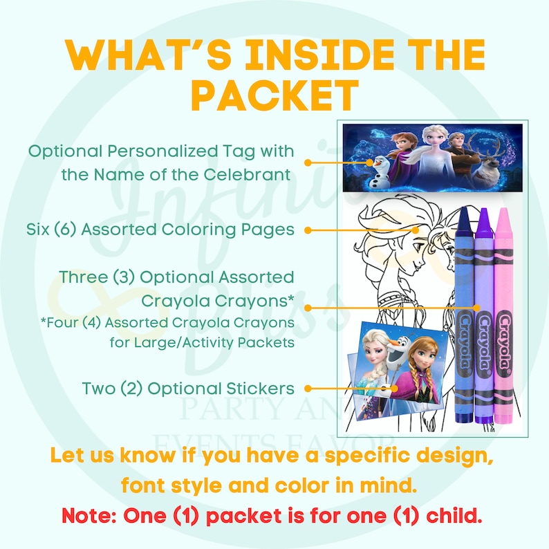 Frozen Coloring Packs | Coloring Pages | Frozen Party Favor for Kids | Elsa | Anna | Olaf | Birthday Souvenir Supplies | Crayola Crayons image 2