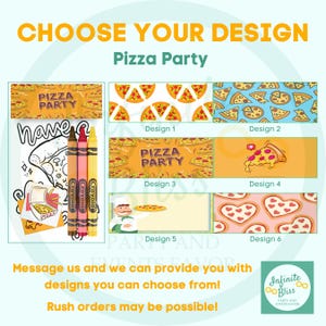 Paquetes para colorear de pizza / Páginas para colorear / Recuerdos de fiesta para niños / Rebanada de rebanada para bebé / Suministros de recuerdo de cumpleaños italiano / Pegatinas / Crayones imagen 1