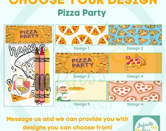 Pizza Coloring Packs | Coloring Pages | Party Favor for Kids | Slice Slice Baby | Italian Birthday Souvenir Supplies | Stickers | Crayons