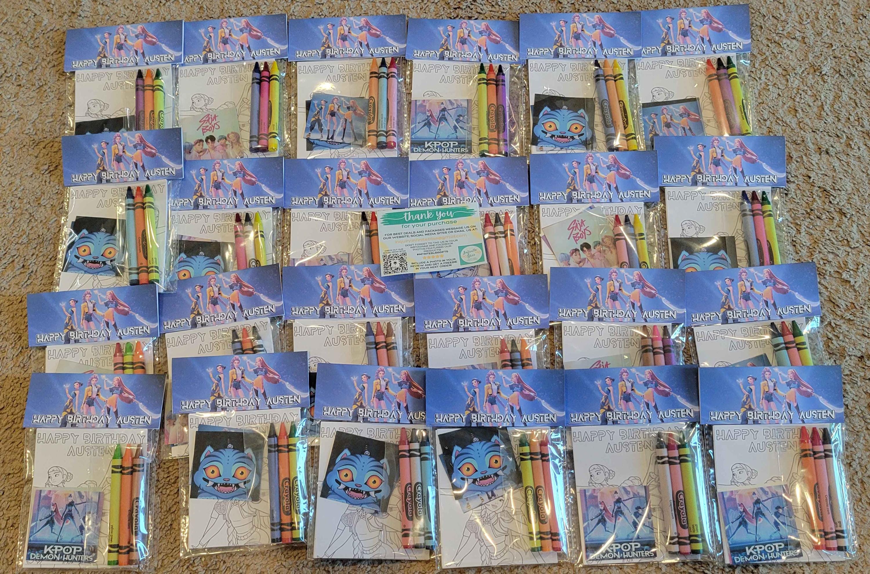 Medium Custom Coloring Packets | Personalized Kids Party Favors | Any ...