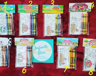 Old Macdonald Coloring Packs | Coloring Pages | Farm Party Favor for Kids | Pink Barn Birthday Souvenir Supplies | Sticker | Crayola Crayons