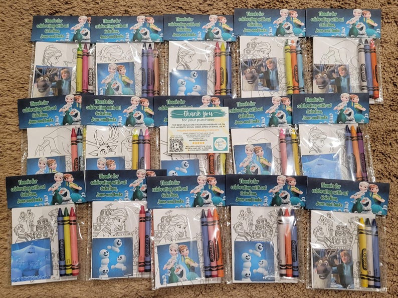 Frozen Coloring Packs | Coloring Pages | Frozen Party Favor for Kids | Elsa | Anna | Olaf | Birthday Souvenir Supplies | Crayola Crayons image 12