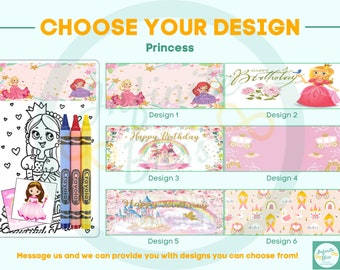 Princess Coloring Packs | Coloring Pages | Party Favor | Pink Princess | Birthday Souvenir Supplies | Activity for Kids | Stickers | Crayons