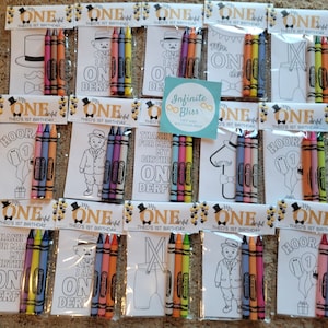 Mr. Onederful Coloring Packs | Mr. Onederful Coloring Pages | Birthday Party Favor |  Crayola Crayons
