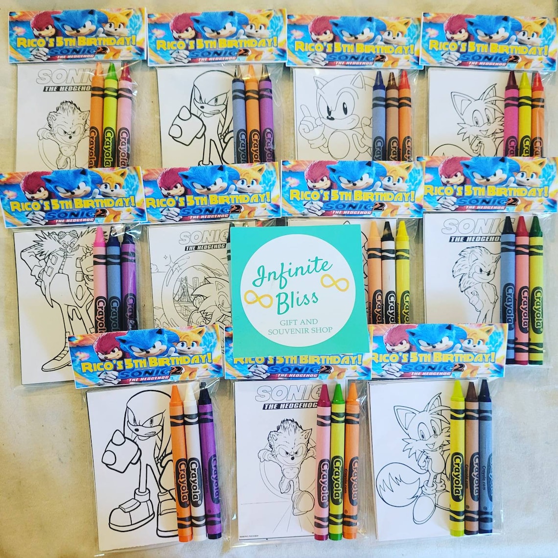 Sonic the Hedgehog Coloring Packs Coloring Pages Party - Etsy