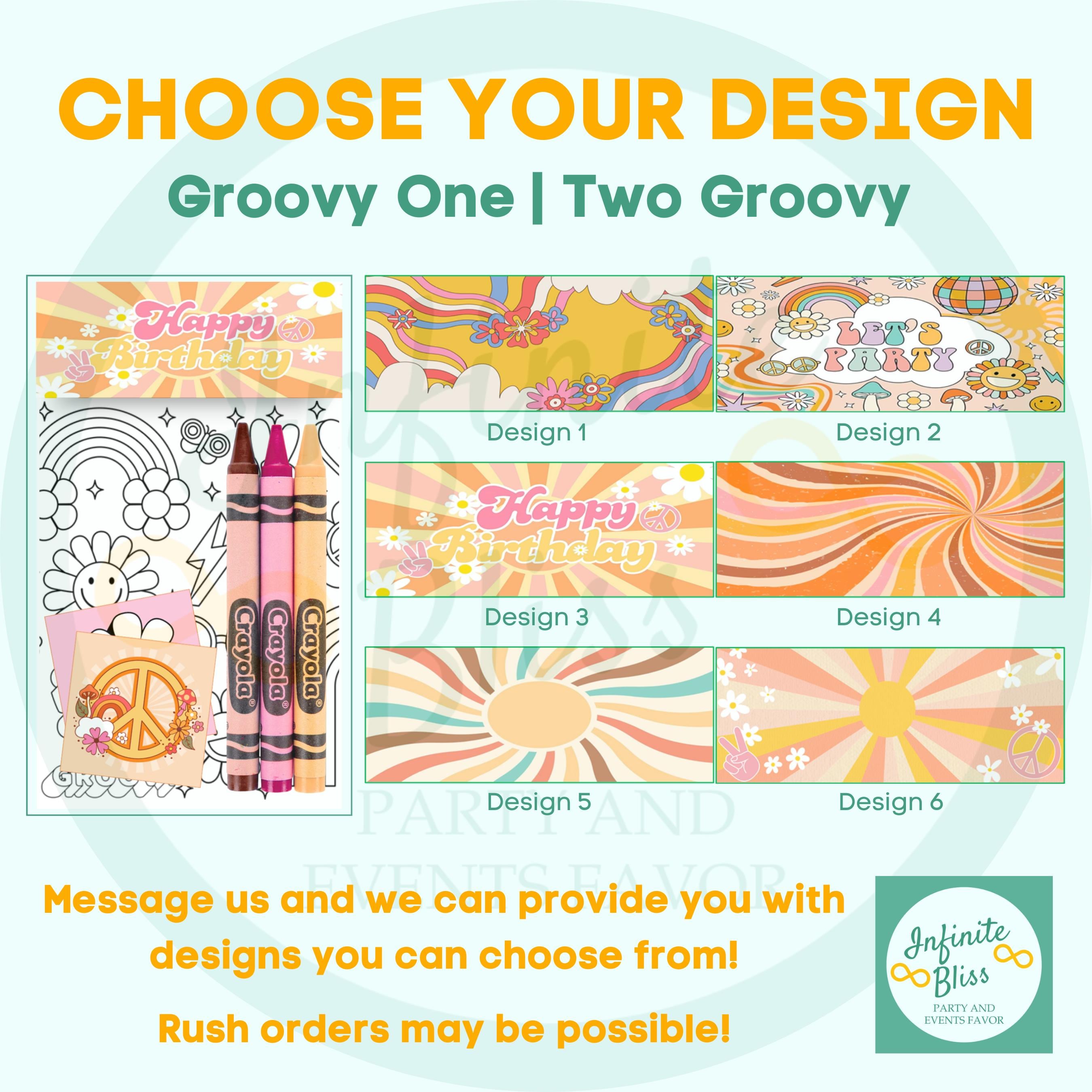 Groovy One Coloring Packs | Coloring Pages | Retro Party Favor for Kids ...