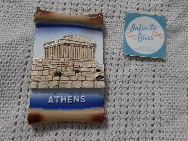 Infinite Bliss  Athens Greece Ceramic Ref Magnet image 0