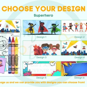 Super Hero Coloring Packs | Coloring Pages | Party Favors | Superhero | Heroes | Super Heroes | Birthday Souvenir Supplies | Crayons
