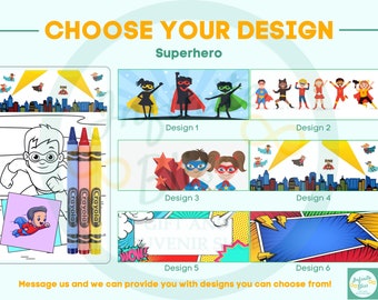 Super Hero Coloring Packs | Coloring Pages | Party Favors | Superhero | Heroes | Super Heroes | Birthday Souvenir Supplies | Crayons