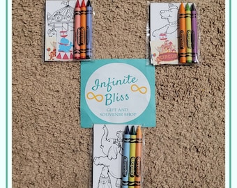 Circus Coloring Packs | Coloring Pages | Circus Party Favor for Kids | Birthday Souvenir Supplies | Stickers | Crayola Crayons
