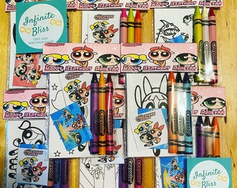 Choose your Theme Party Favor Coloring Packets (Any Theme) Message us for more details & customized themes