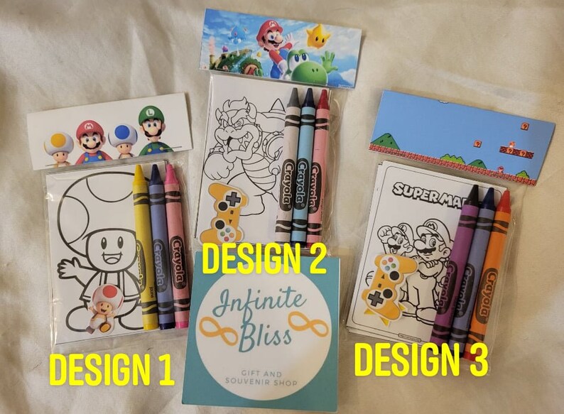 Mario Coloring Packs Coloring Pages Party Favor | Etsy Ireland