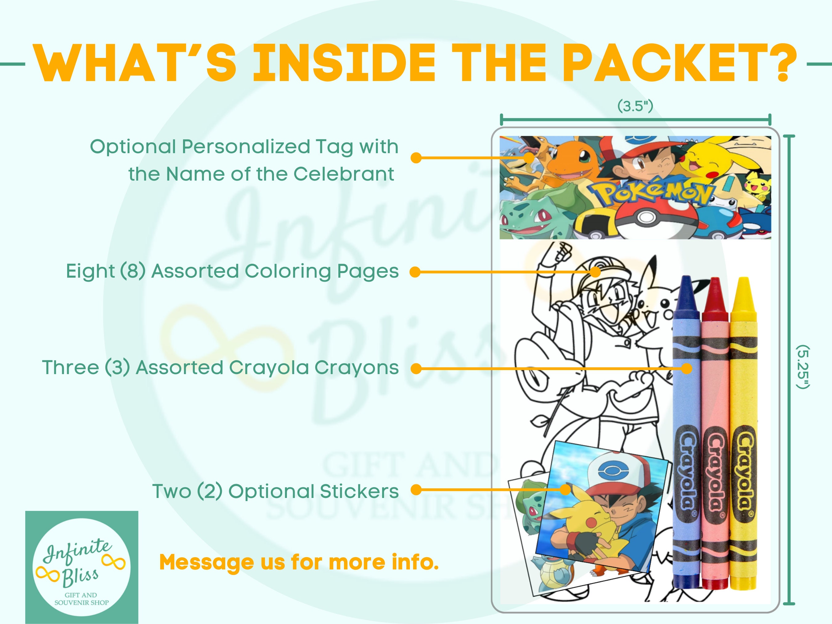 Pokemon Coloring Packs Coloring Pages Party Favor Crayola Crayons -   Israel