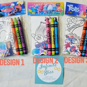 Trolls Coloring Packs | Coloring Pages |Birthday Party Favor |  Crayola Crayons