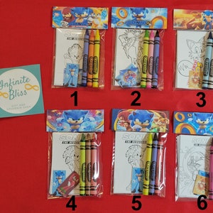 Sonic The Hedgehog Coloring Packs | Coloring Pages | Party Favors |  Crayola Crayons