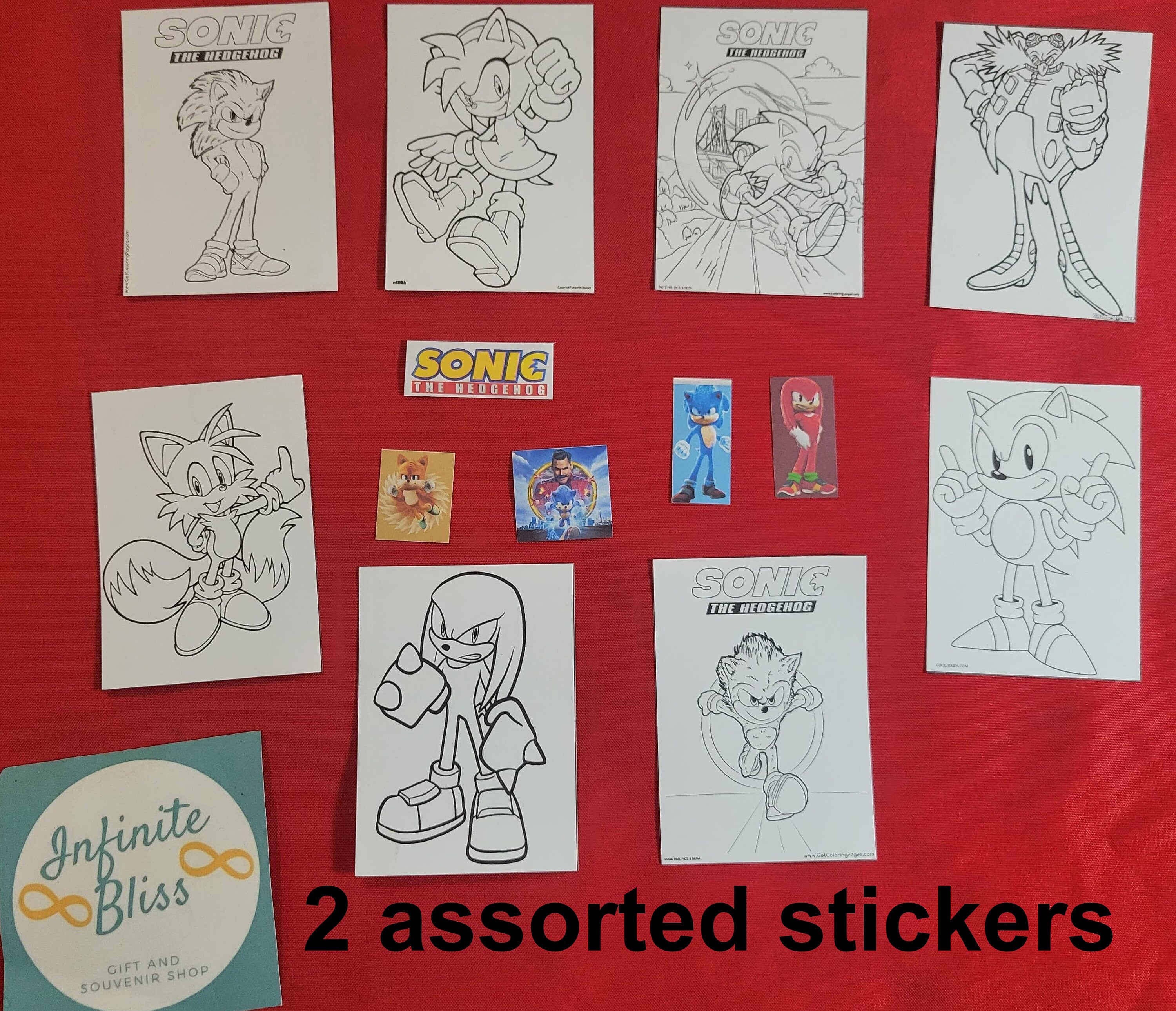 Sonic the Hedgehog Coloring Packs Coloring Pages Party - Etsy