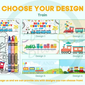Train Coloring Packs | Chugga Chugga Two Two Coloring Pages | Party Favor | Birthday Party Supply | Crayola Crayons