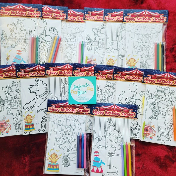 Circus | Carnival Activity Packs | Circus Coloring Packs | Coloring Pages | Birthday Party Favor| Activity Pages | Birthday Party | Party