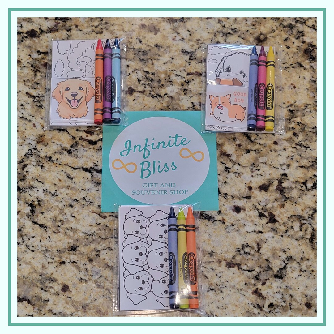 Dog Coloring Packs Puppy Coloring Pages Paws Birthday Party Favor ...