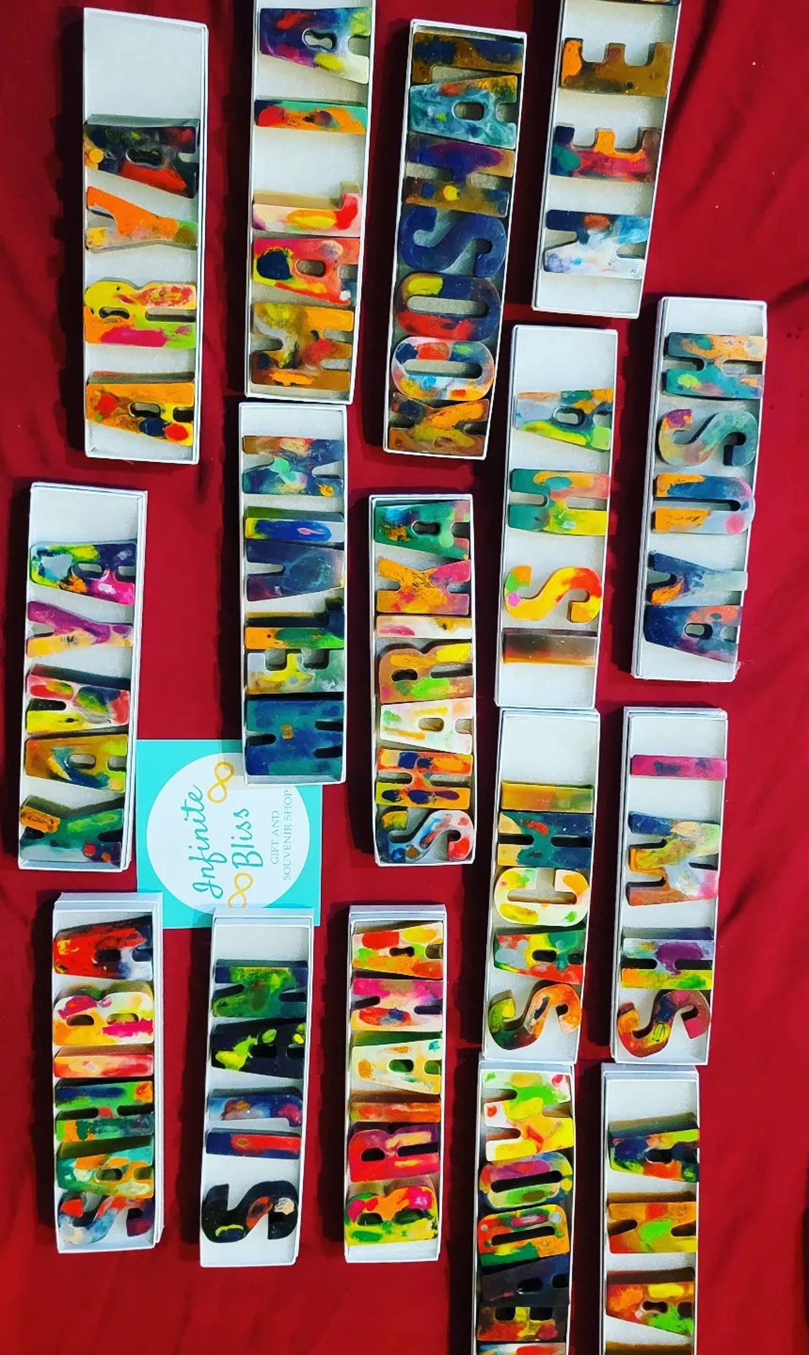 Personalized Crayon Names Crayon Box Personalized Name Etsy