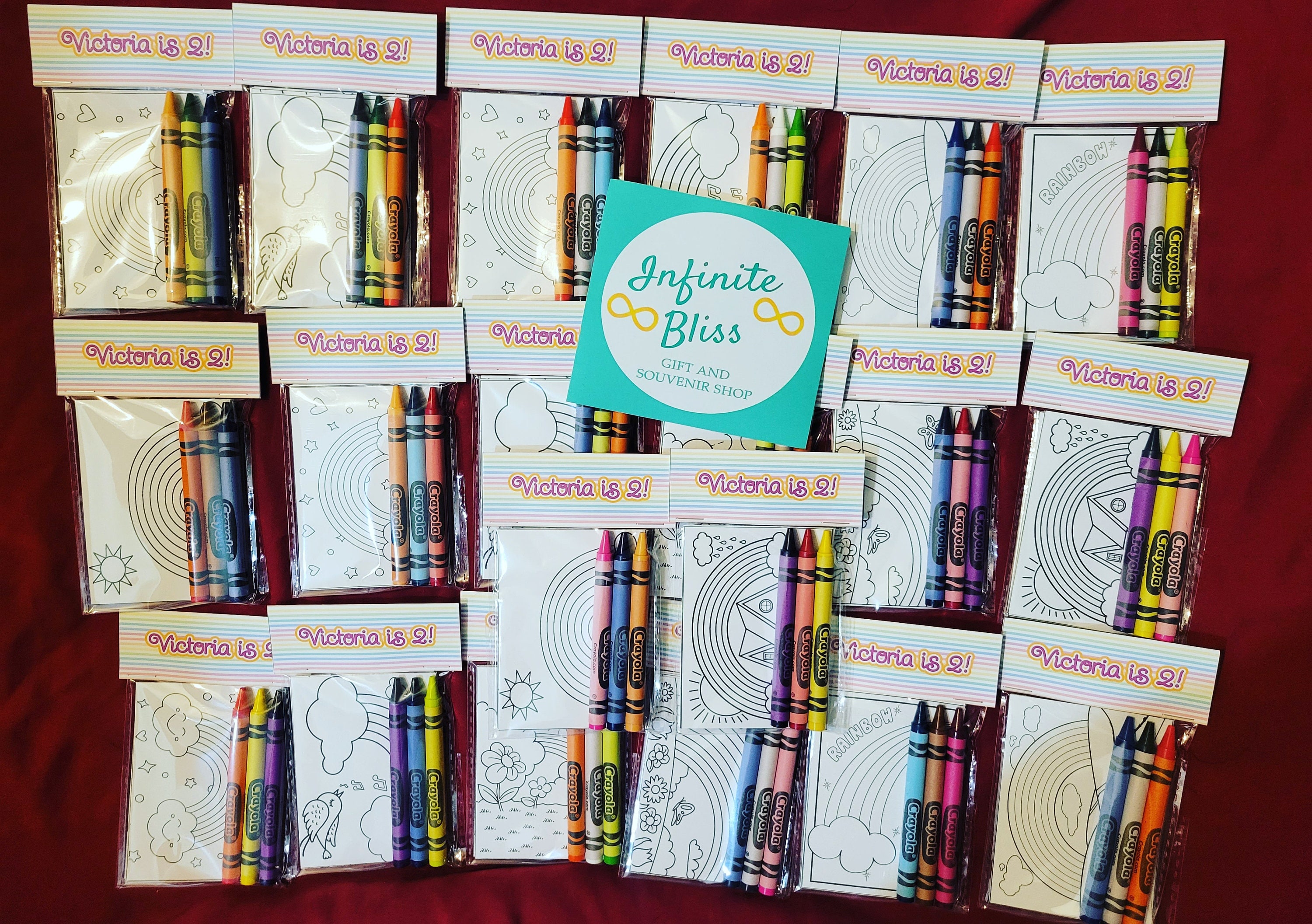 Color Fun Packs Rainbow Coloring Packs | Coloring Pages | Party Favor | Cute Colorful ...