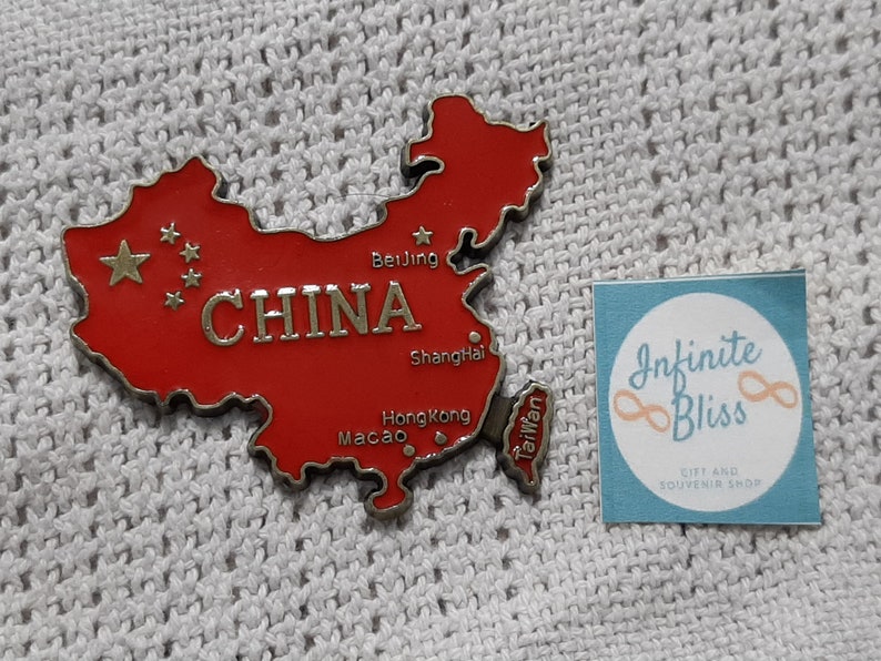 Infinite Bliss  China Map Metal Ref Magnet image 0