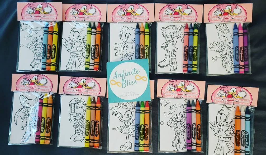 Sonic the Hedgehog Coloring Packs Coloring Pages Party - Etsy