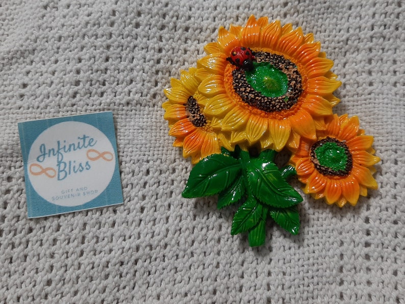 Infinite Bliss  Sunflower Ceramic Ref Magnet image 0