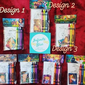 Encanto Coloring Packs | Coloring Pages | Party Favors | Custom Coloring Page | Bruno| Isabela | Luisa| |  Crayola Crayons