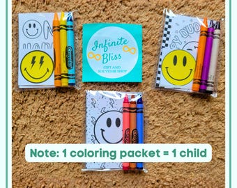 One Happy Dude Coloring Packs | Coloring Pages | One Happy Dude Party Favor for Kids | Smiley | 1st Birthday Souvenir Supplies | Crayons