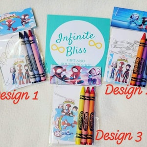 Spidey | Spidey and Amazing Friends | Spiderman Coloring Packs | Coloring Pages | Birthday Party Favor |  Crayola Crayons