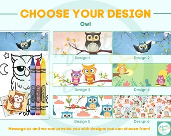 Owl Coloring Packs | Owl Coloring Pages | Owl Birthday Party Favor | Kiddie Activity | Crayola Crayons
