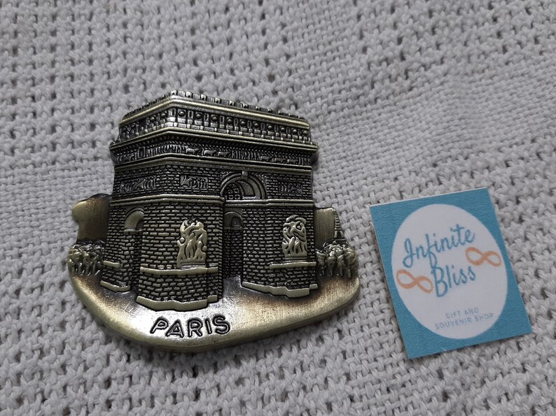 Infinite Bliss  Paris Arch Triumph Metal Ref Magnet image 0