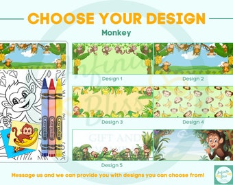 Monkey Coloring Packs | Coloring Pages | Banana | Party Favor | Birthday Party Supply | Crayola Crayons