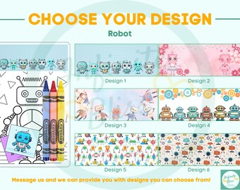 Robot Coloring Packs | Coloring Pages | Party Favor | Robotic | Android | Birthday Souvenir Supplies | Stickers | Crayons